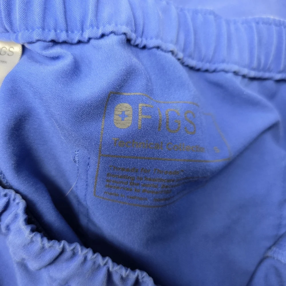 Figs‎ Cairo Cargo Scrub Pants Blue Men's Medical Size Small S
